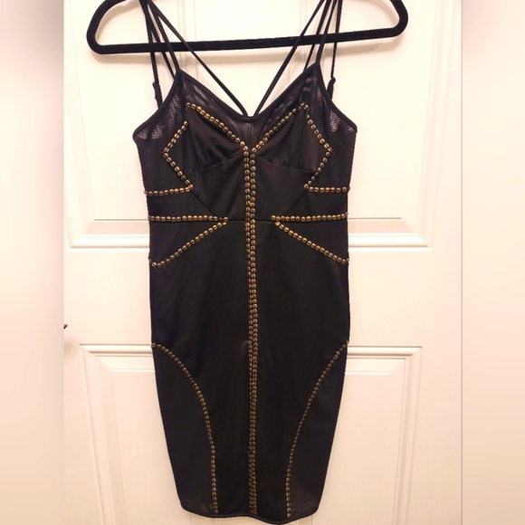 BEBE XXS Party Dress Sexy Stud Detail 😍 - Picture 2 of 5